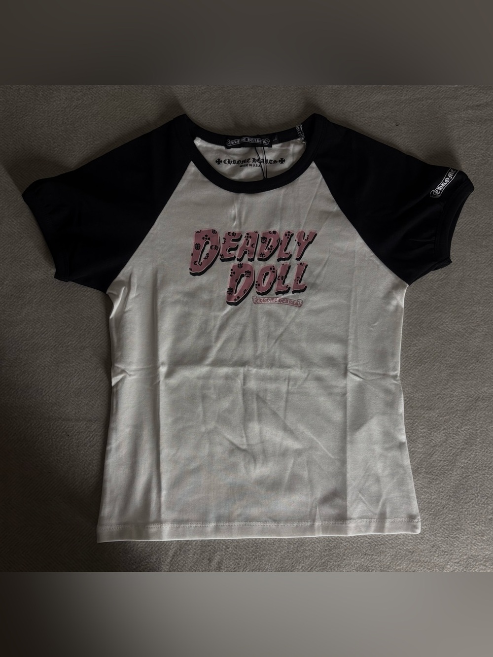 Chrome Hearts × Deadly Doll Blue Baby Tee